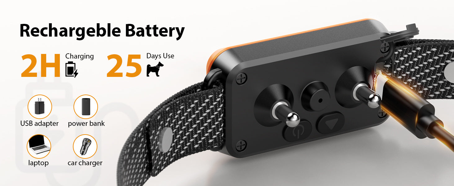 dog wearing KJKZO bark collar while playing outside. KJKZO anti-bark collar with fast 0.1s response time. no shock dog training collar with beep and vibration. KJKZO rechargeable dog collar with USB Type-C cable. smart anti-bark collar with false trigger prevention. waterproof dog bark collar for outdoor use. adjustable bark collar for dogs with 8–24 inch neck. lightweight no bark collar for small breed dog. dog barking behavior corrected with training collar. KJKZO humane dog collar safe for puppies 6 mont