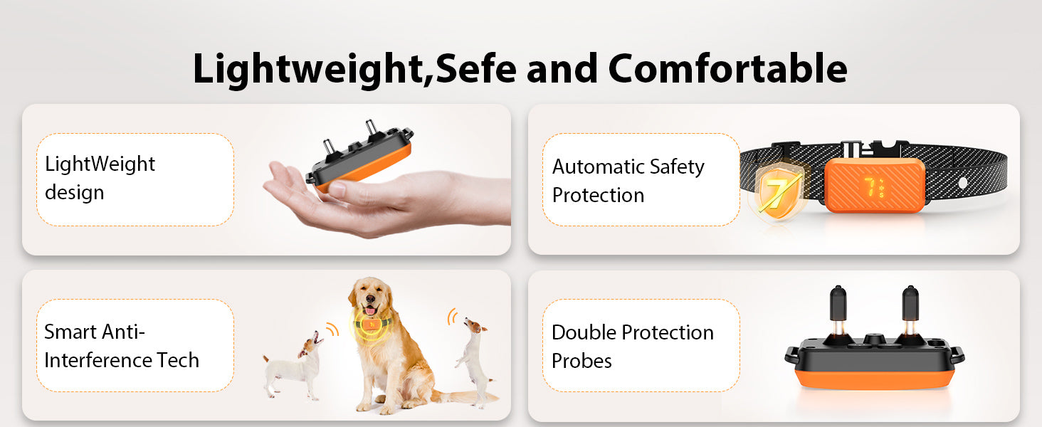 KJKZO anti-bark collar with dual sound and vibration detection. close-up of KJKZO bark collar sensitivity adjustment button. training collar used on large breed dog in backyard. waterproof dog collar tested in rainy weather conditions. chart comparing KJKZO to traditional shock collars. KJKZO no bark collar on golden retriever during walk. step-by-step guide showing how to use KJKZO bark collar. KJKZO collar emitting beep and vibration as correction method. USB charging cable and quick charge indicator on K